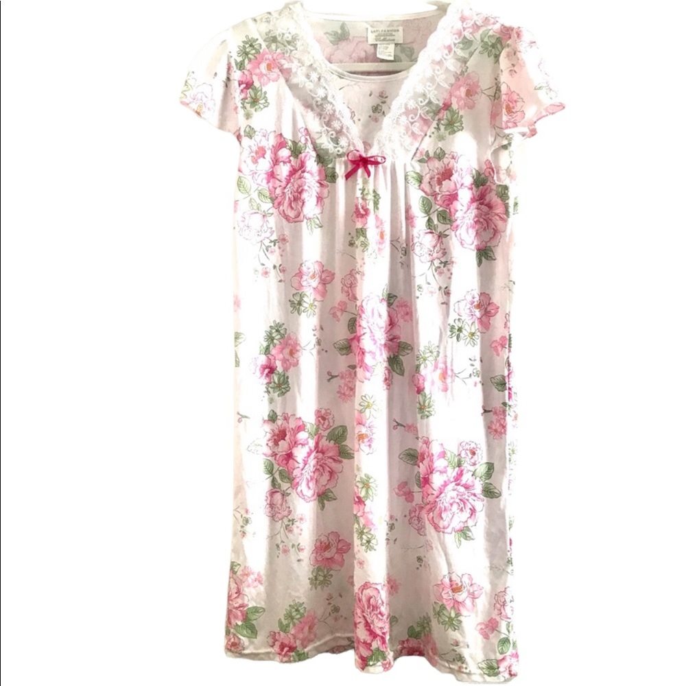 Floral Lace Night Gown Sz M